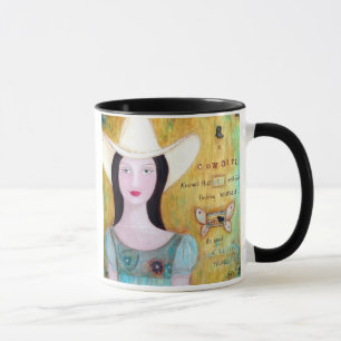Taza Una vaquera sabe… que la vida no está sobre