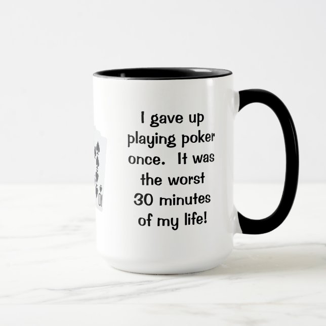 Taza Una vez dejé el póquer (Derecha)
