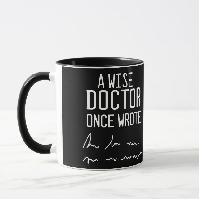 Taza Una Vez Escribió Un Médica Sabio - Divertido Médic (Izquierda)