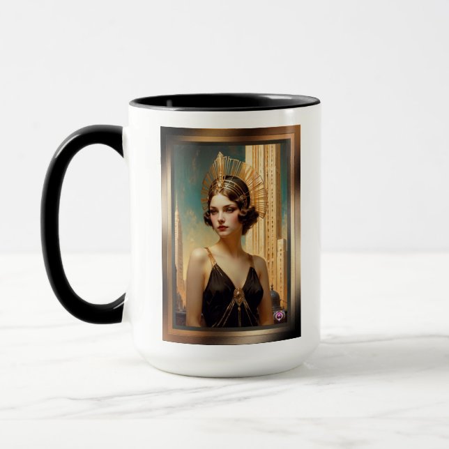 Taza Una visión de la elegancia Art Deco Arte AI de Xze (Izquierda)