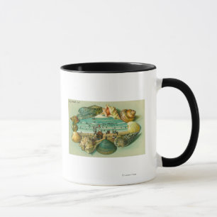 Taza Una visión escénica confinada con las cáscaras del