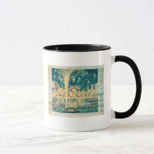 Taza Una vista de los fuegos artificiales y de las
