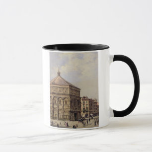 Taza Una vista del Baptistry en Florencia (el panel)
