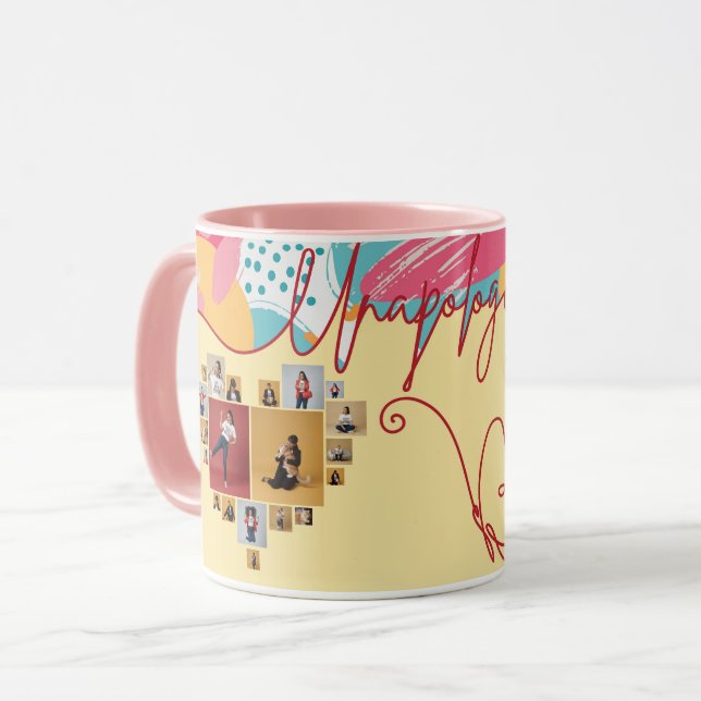 Taza Unapologetic Personalized Feminine Photo Collage (Anverso izquierdo)