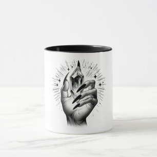 Taza Uñas Negras Largas y Magia de Energía Cristalina V