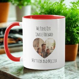Taza Uncle Photo Heart Mug