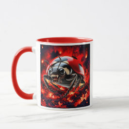 Taza Une coccinelle monstrueuse et terrifiante.