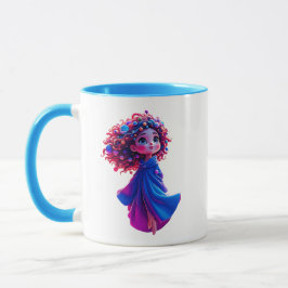 Taza Une fillette flotte tranquillement dans les airs.