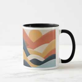 Taza Une ilustracion abstraite représentant des paysag