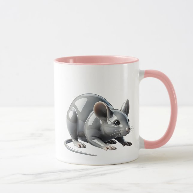 Taza Une petite souris cherche discrètement son repas. (Derecha)