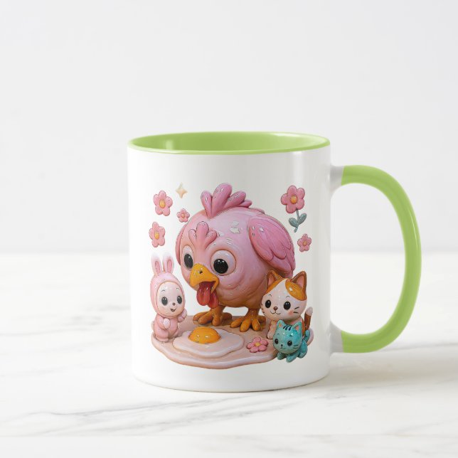 Taza Une poule casse son oeuf (Derecha)