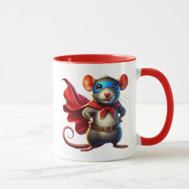 Taza Une souris super-héros intrépide.