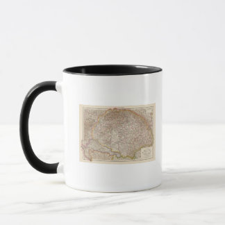 Taza Ungarn, Hungría Atlas Map