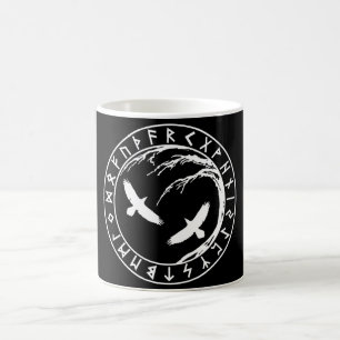 Taza única de Yggdrasil Futhark