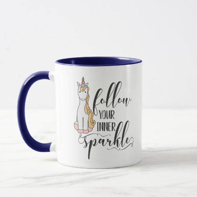 Taza Unicorn Sigue A Tu Fiesta De Esparkle Interior (Co (Izquierda)