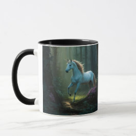 Taza Unicornio mágico en un bosque encantado