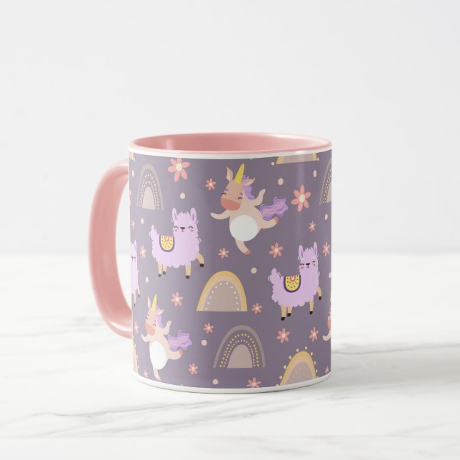 Taza Unicornios Y Llamas Mug (Anverso izquierdo)