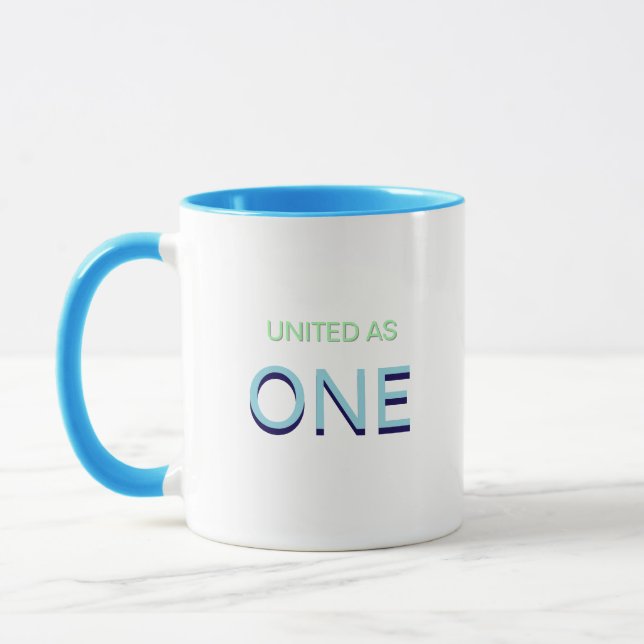 Taza Unidos como un mensaje de unidad (Izquierda)