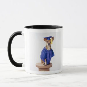 Taza Uniforme de la graduación del perro de la