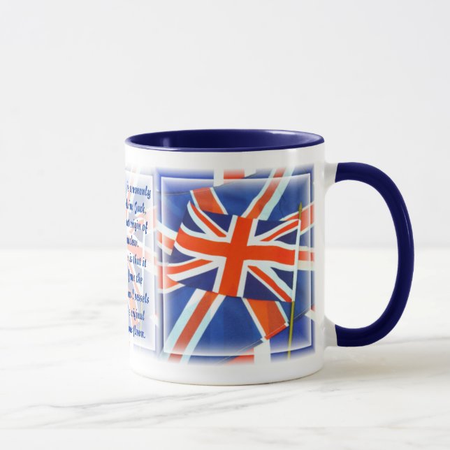 Taza Union Jack # 2 ~ Ringer Mug (Derecha)