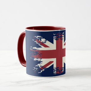 Taza Union Jack (bandera británica), estilo grunge