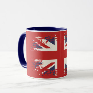 Taza Union Jack (bandera del Reino Unido), estilo grung