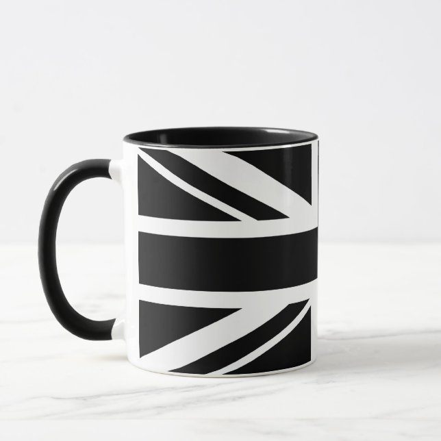 Taza Unión Jack ~ Blanco y negro (Izquierda)