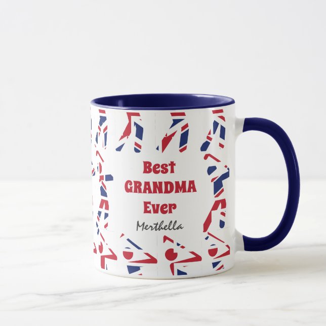 Taza UNION JACK Golf | La mejor abuela de todos los tie (Derecha)