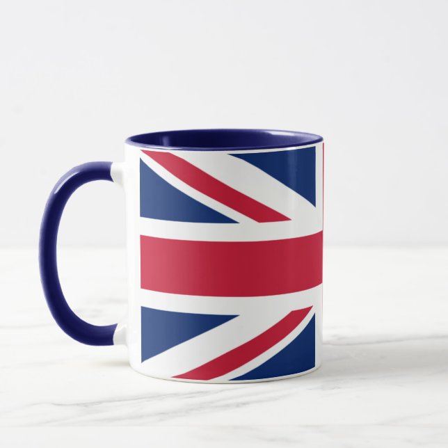 Taza United Kingdom Union Jack Flag Personalized Mug (Izquierda)
