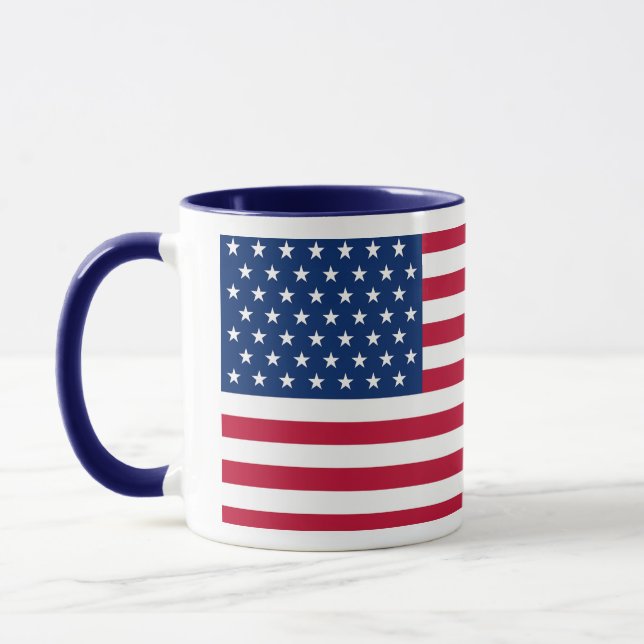 Taza United States Flag Custom Mug - Flag of USA (Izquierda)