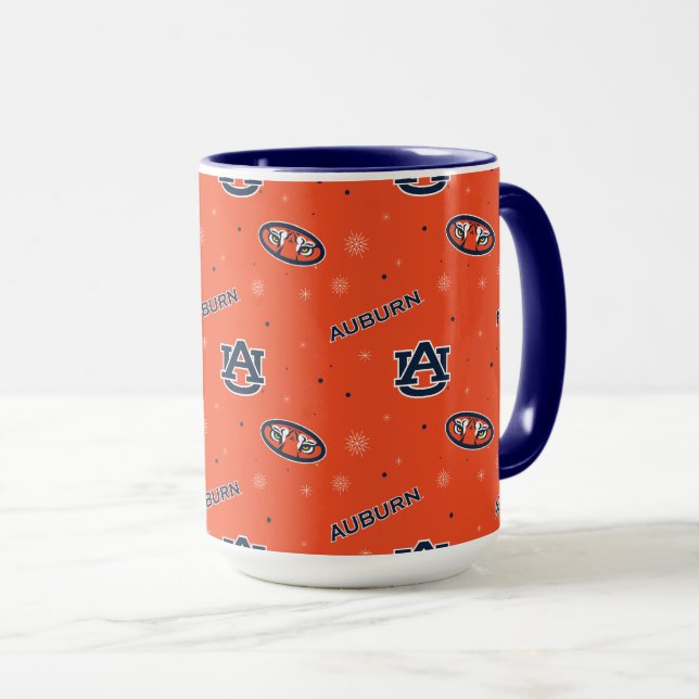 Taza Universidad Auburn | Patrón de vacaciones (Anverso derecho)
