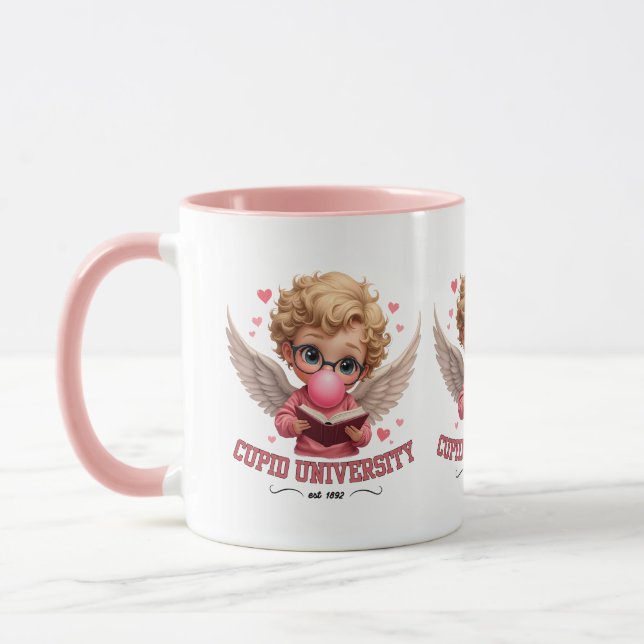 Taza Universidad Cupido Bubblegum Angel Estética (Izquierda)