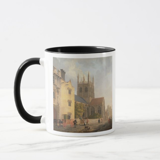 Taza Universidad de Merton, Oxford, 1771 (aceite en (Izquierda)