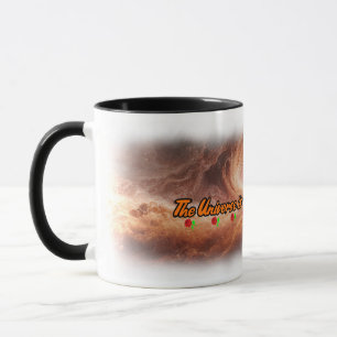 Taza Universo y poesía en una cerámica blanca