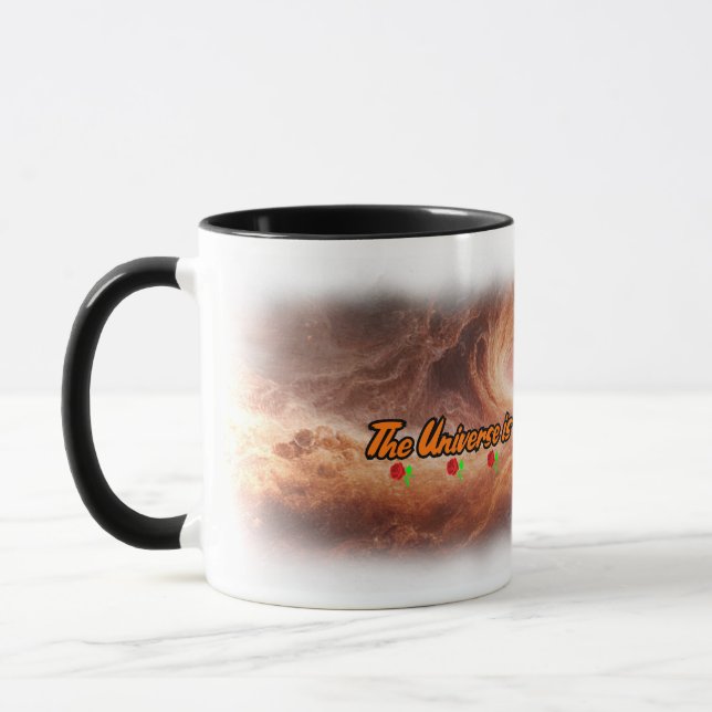 Taza Universo y poesía en una cerámica blanca (Izquierda)