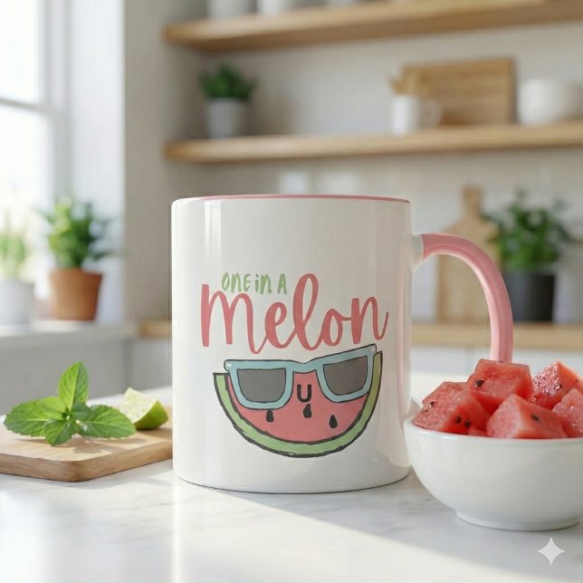 Taza Uno En Un Melón (Empower someone special with this cute, "One in a Melon" mug! )