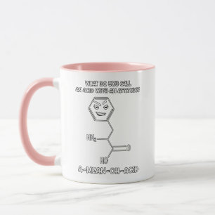 Taza Uno-Medio-Oh-Ácido ácido de la actitud de la