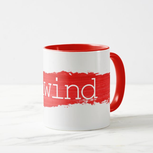 Taza UNWIND Textos En Red Paint Mug (Anverso derecho)