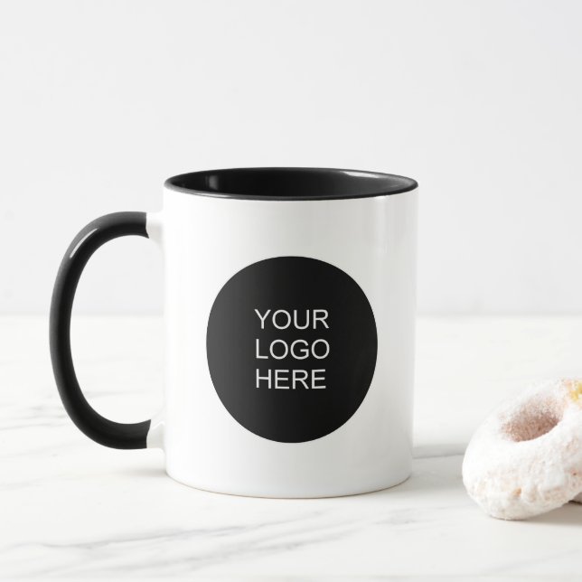 Taza Upload Your Business Logo Modern Template Combo (Con donut)