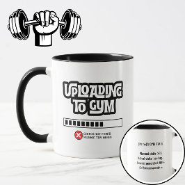 Taza Uploading to Gym Failed Funny Fitness Humor