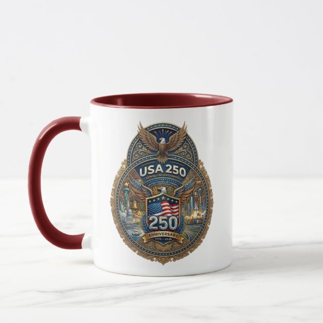 Taza USA 250 - Regalo Conmemorativo del 250 Aniver (Izquierda)