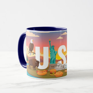 Taza USA Patriotic Travel Coffee Mug