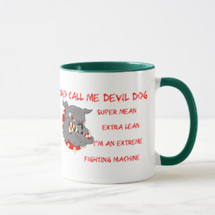 Taza USMC él me llama perro de diablo