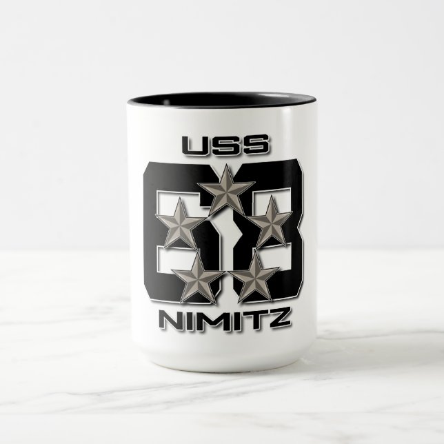 Taza USS NIMITZ 5 ESTRELLAS BLACK Mug (Centro)