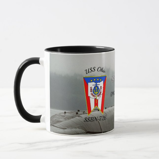 Taza USS Ohio (SSBN-726) Mug con foto de fondo (Izquierda)