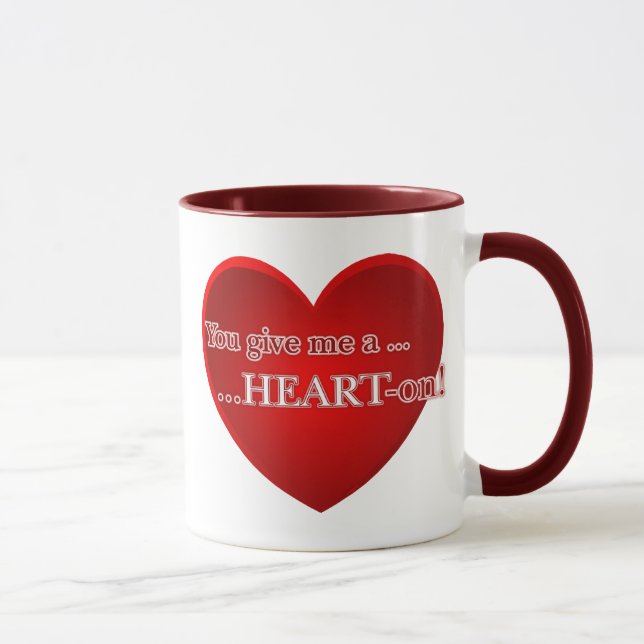 Taza Usted me da a Corazón-En (Derecha)