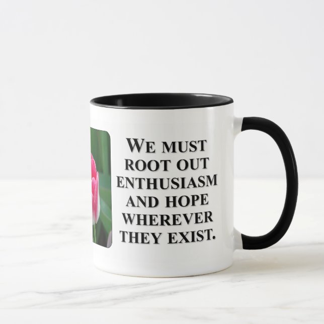 Taza Usted no puede ver claramente a través de los (Derecha)