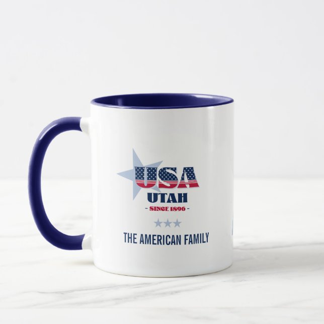 Taza Utah USA 1896 Personalizada (Izquierda)