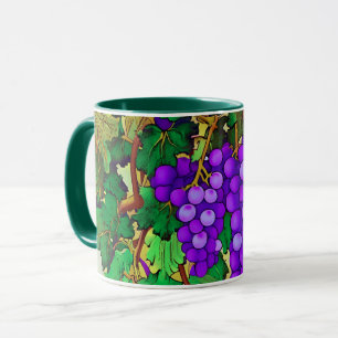 Taza Uvas moradas en la uva