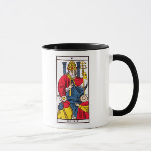 Taza V el papa, carta de tarot